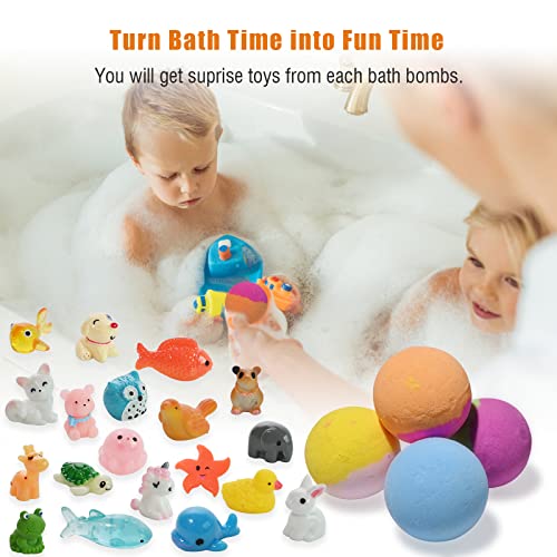 Bath Bombs For Kids With Surprise Inside For Girls Boys - 20 Pack Bath Bombs Gift Set, Handmade Bubble Bath Fizzies Spa Fizz Balls Kit For Children Birthday Christmas Easter Day Gift #TOP1