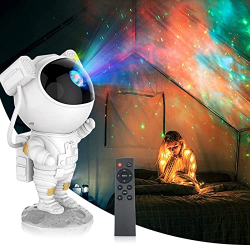 LTLWSH Astronaut Sternenprojektor LED Stern Galaxy Projektor Lampe Kinder Nachtlicht mit Fernbedienung Starry Stern Mond Timer, für Weihnachten Schlafzimmer Party,Geschenk für Kinder Cover