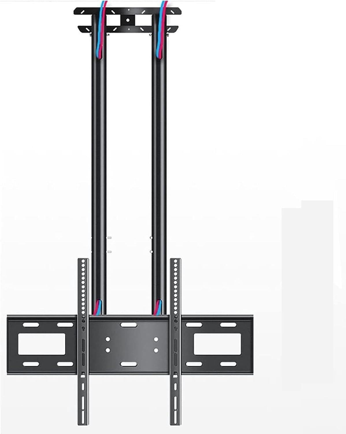 Staffa per Montaggio a soffitto per TV, Staffa per TV con inclinazione regolabile per TV a Schermo Piatto e Curve con CD da 37-80′