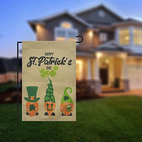 St. Patrick Garden Flag,12 Inch X18 Inch St. Patrick Flag,Garden House Flags, St. Patrick Yard Decorations Holiday Outdoor Decor (No Metal Holder Stand) #TOP1