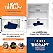 SunnyBay Shoulder and Upper Back Heating Pad, Microwavable Heated Neck and Shoulder Wrap, Weighted Moist Pain Relief Pack with Washable Cover and Flax Seed Filling, Large, Made in USA, Navy Blue