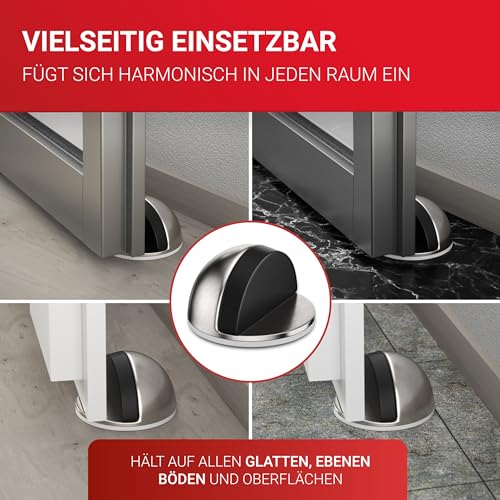 LouMaxx Türstopper Boden selbstklebend - 2er Set - Türstopper Boden ohne Bohren - Türstopper zum Kleben - Türstopper selbstklebend Boden zum Schutz von Wänden und Möbeln