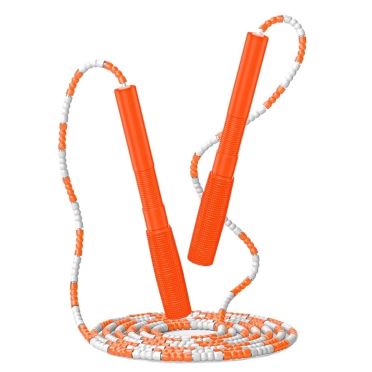 Corde A Sauter Sport Corde À Sauter en Bambou, Légère Et Réglable, for Sports De Plein Air, Entraînement Physique, Entraînement Physique pour Fitness Perte De Poids(Oranje)