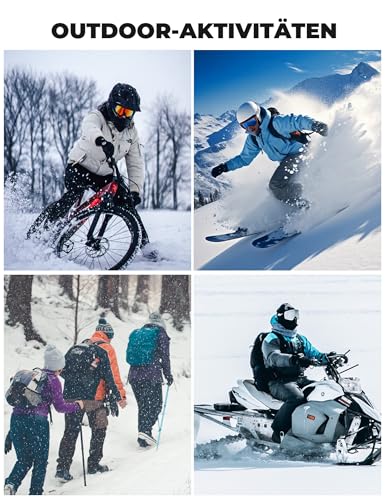 ROCKBROS Sturmhaube Balaclava Skimaske Winddicht Warm für Fahrrad Ski Motorrad Winter Unisex Einheitsgröße, Schwarz