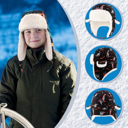 Image of BAVST Winter Trapper Hat for Boys Girls Waterproof Warm Baby Toddler Ushanka Fleece Beanie Hats for 6M-6T
