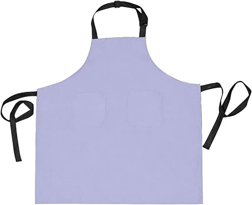 RPLIFE Alice Blue - Delantales de chef de restaurante, delantal de cocina a prueba de agua, delantales con bolsillos para profesores, regalos para