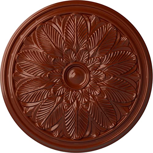 Image of Ekena Millwork CM22BOFIF Bordeaux Ceiling Medallion, 22 5 /8 OD x 1 3 /4 P, Firebrick