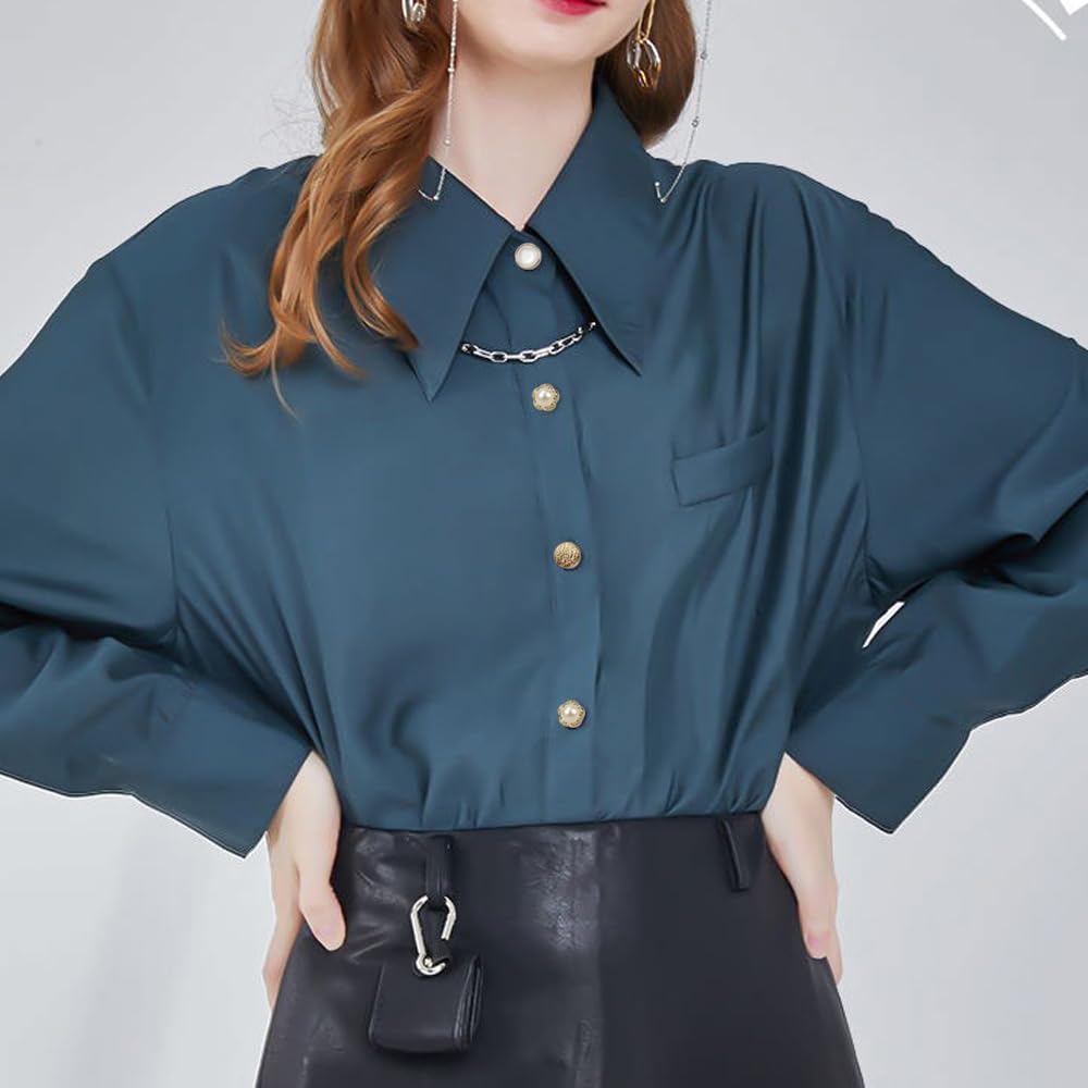 Gadpiparty 10 Spille Vintage Multicolore Per Camicie - Bottoni Finti Senza Cuciture A Perla, Accessori Moda Eleganti Per Uomo E Donna