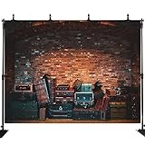 Platform 9 King Train Station Backdrop Magic Wizard School Photography Background Brown and Black Brick Wall Decoration Kids Birthday Party Supplies Photo Studio Props LHC050 5X3FT