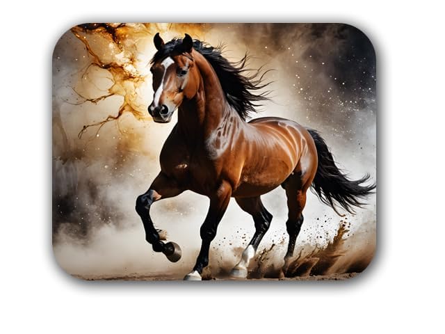 Image of Shivor Mouse Pad 260x210x3mm | Anti Fray Stitching Edges | Mouse Mat for Laptop and Desktop | Compatible with Laser and Optical Mice | Heat Resistant Rubber Base | Printed Design | Brown and Black