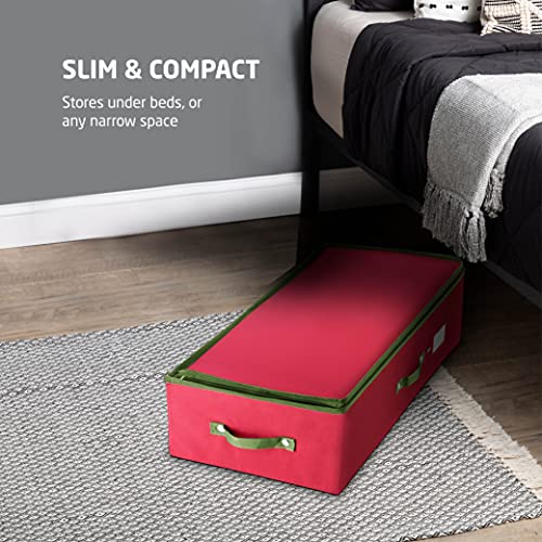 image for ZOBER Underbed Christmas Ornament Storage Box - Stores 64 3