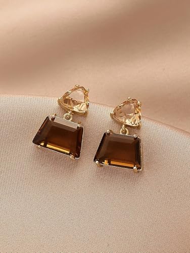 1 Pair Gold Drop Earrings for Women, Fashion Jewelry Accessories, Trendy Gold Plated Dangle Earrings, Stylish Women's Jewelry for Special Occasions4