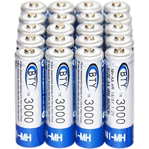 20 pcs X AA BTY Rechargeable Battery 3000mAh Ni-MH 1.2V US Fast Ship