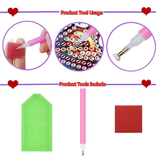 HEEPDD Bookmark, Flower DIY Full Special Shaped Drill Number Kit Book Mark with Tassel for Art Craft Decor Kids Adults - Image 4