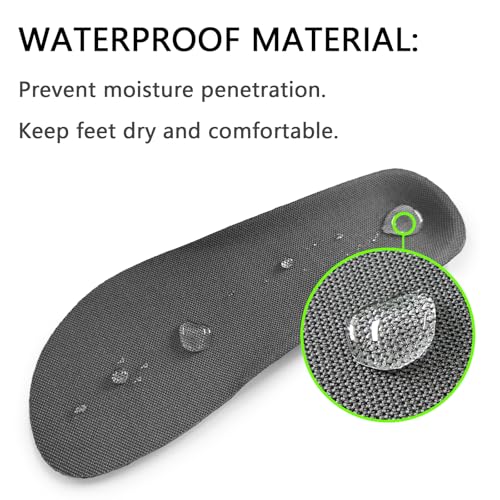 Image of Waterproof Insoles for Crocs, Men Extra Wide Barefoot Sandals Shoes Inserts for Garden Work (M9)