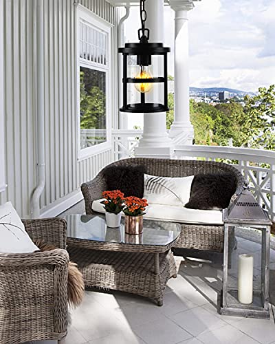 Ufond XY0019 Outdoor Pendant Lantern, Pendant Light In Black Finish thumb #6