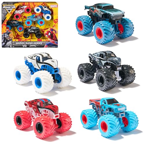Monster Jam Marvel coffret cadeau 5 véhicules Spider-Man 1:64 pour anniversaire