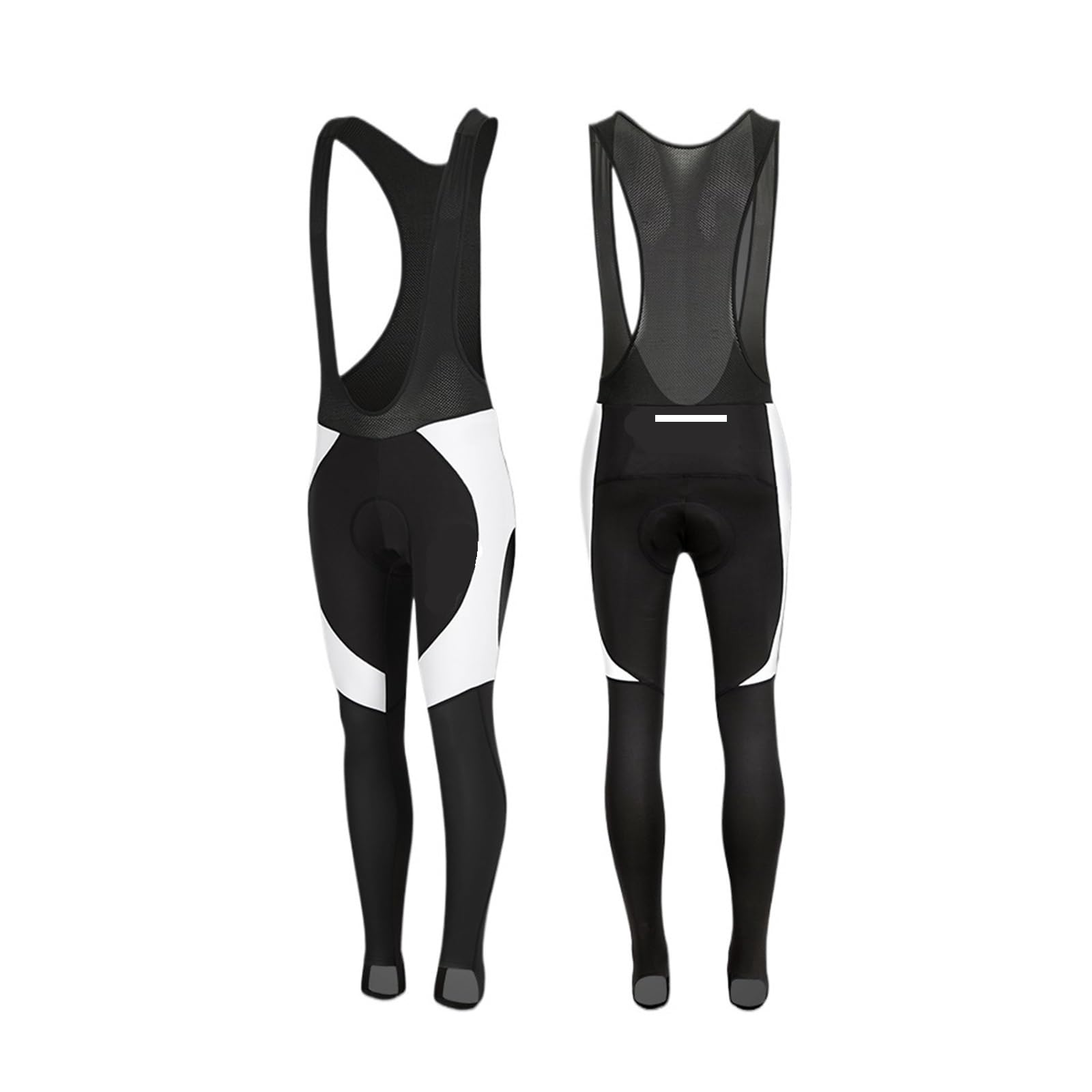 Culotte De Ciclismo con Forro Polar 2 Piezas de Forro Polar Invierno for Ciclismo, Mallas térmicas con Tirantes, Pantalones Reflectantes for Bicicleta Carretera y Carreras