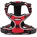 rabbitgoo Dog Harness No Pull with 2 Leash Clips, Adjustable Soft Padded, Reflective Oxford No Choke Pet Vest with Easy Control Handle for Large Dogs, Red, XL