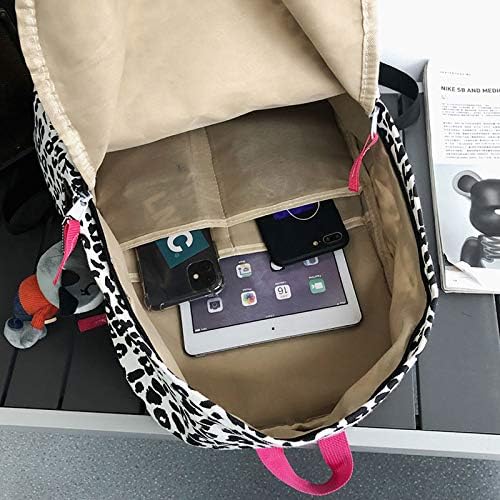 Van Caro Leopard Print Backpack Large College Backpack Casual Bookbag Laptop Backpack Computer Bag Travel Daypack for Women Men,Zebra-Stripe(No Pendant) - Image 4