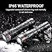 WdtPro Rechargeable Flashlights High Lumens, 2 Pack 10H Long Lasting Super Bright EDC Flashlight, LED Mini Tactical Flash Lights for Camping Emergency, Drop & Water Resistant (Battery Included)
