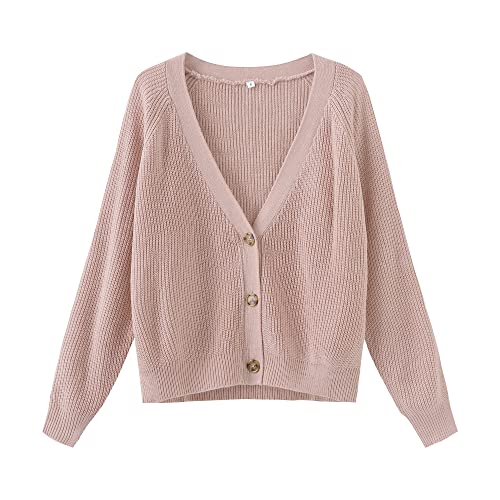 Image of TASAMO Womens Cardigan Sweaters 2026 Fall Cropped Lightweight Sweater