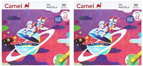Image of Camel Camlin Kokuyo Oil Pastel (50 Shades) (Pack of 2)