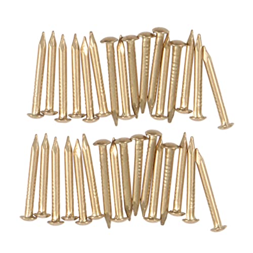 100Pcs Brass Nails Round Head 2.00X0.40X0.40CM for Decorative Wooden Boxes and Hinges miniatura 1