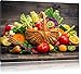 Produktbild Pixxprint Frisches Obst und Gemüse im Korb, Format: 100x70 auf Leinwand