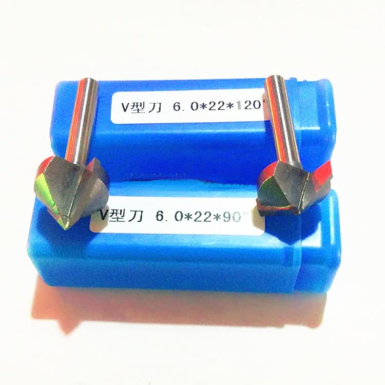 2pcs Chamfer cutter 6.0mm*12/16/22 * 90/120/135/150 degrees 3DV cutter chamfer cutter (6.0 * 16 * 150 degrees)