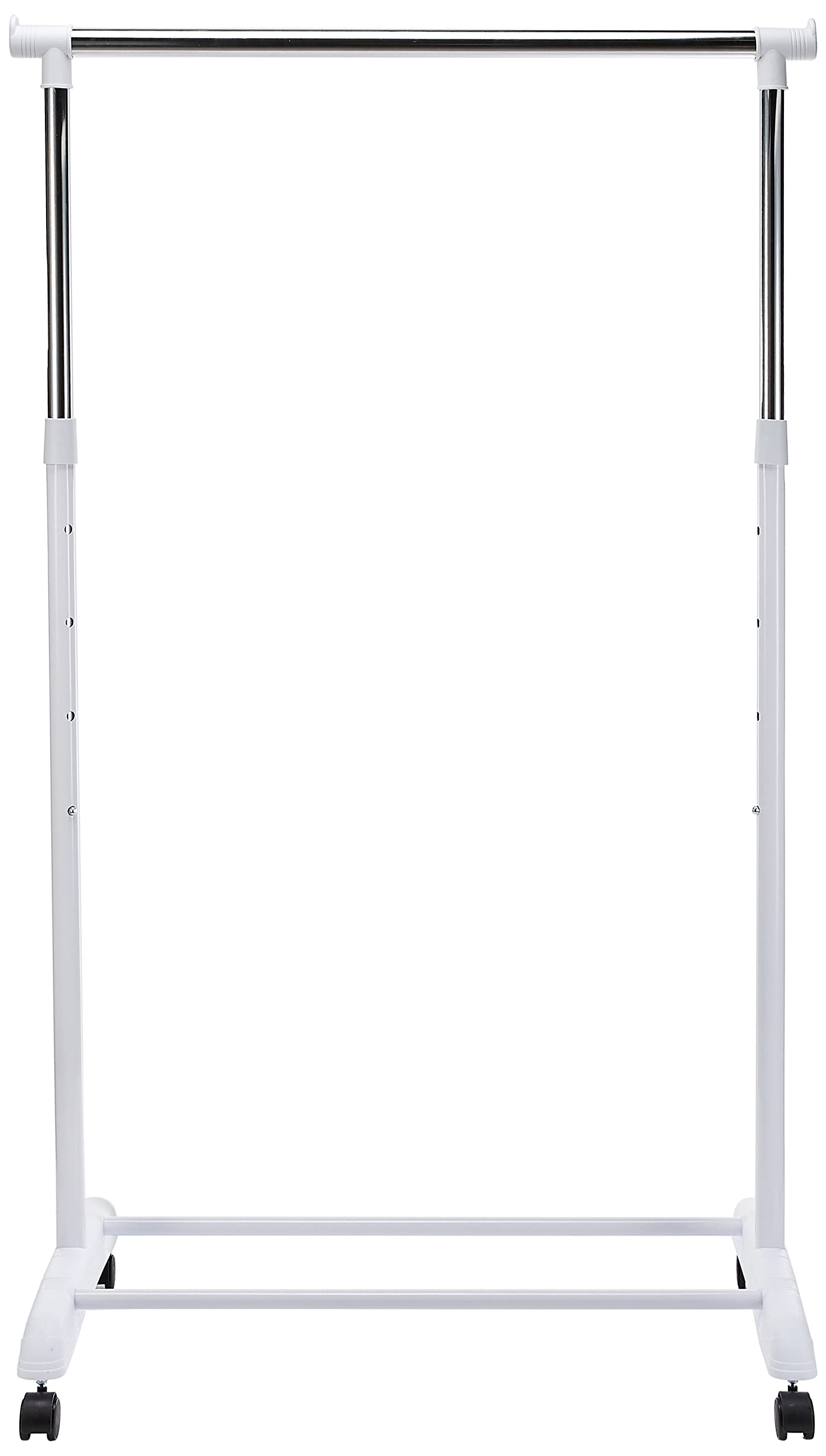 Whitmor Rolling Adjustable Garment Rack, White, Heavy Duty - Image 2