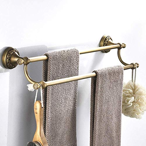 Serviette murale mur à double barre en acier inoxydable de douche