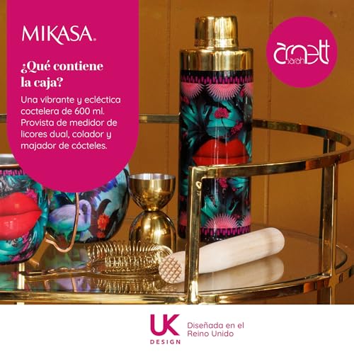 Kit de bartender para bares en casa Mikasa con coctelera de 600ml y jigger de acero 4