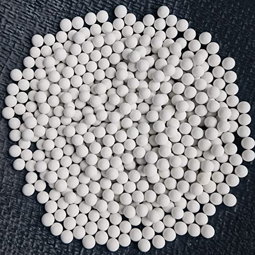 Tonmp 3 LBS 10 mm Diam Round Ceramic Beads Rock Tumbler Media Tumbling Ball Rock Tumbling Ceramic Filler Media for All Type Tumblers (3 Pounds)