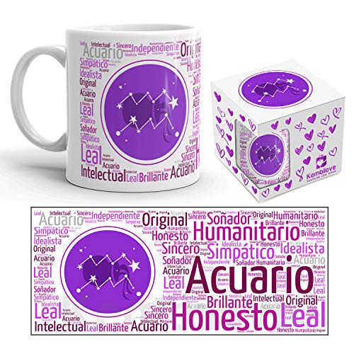 Kembilove Taza de Desayuno Horóscopo Acuario Taza de café de