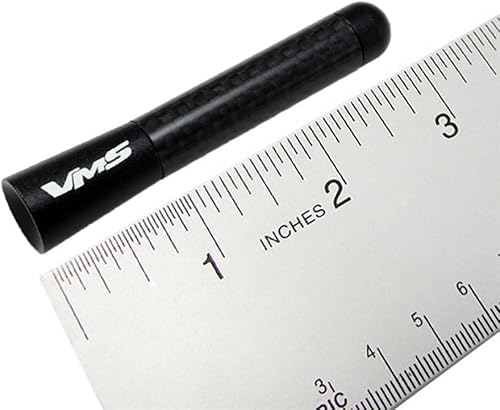 Miniatura 2 de Mitsubishi Lancer Evolution 8 EVO VIII - Antena corta de fibra de carbono negra de 3"