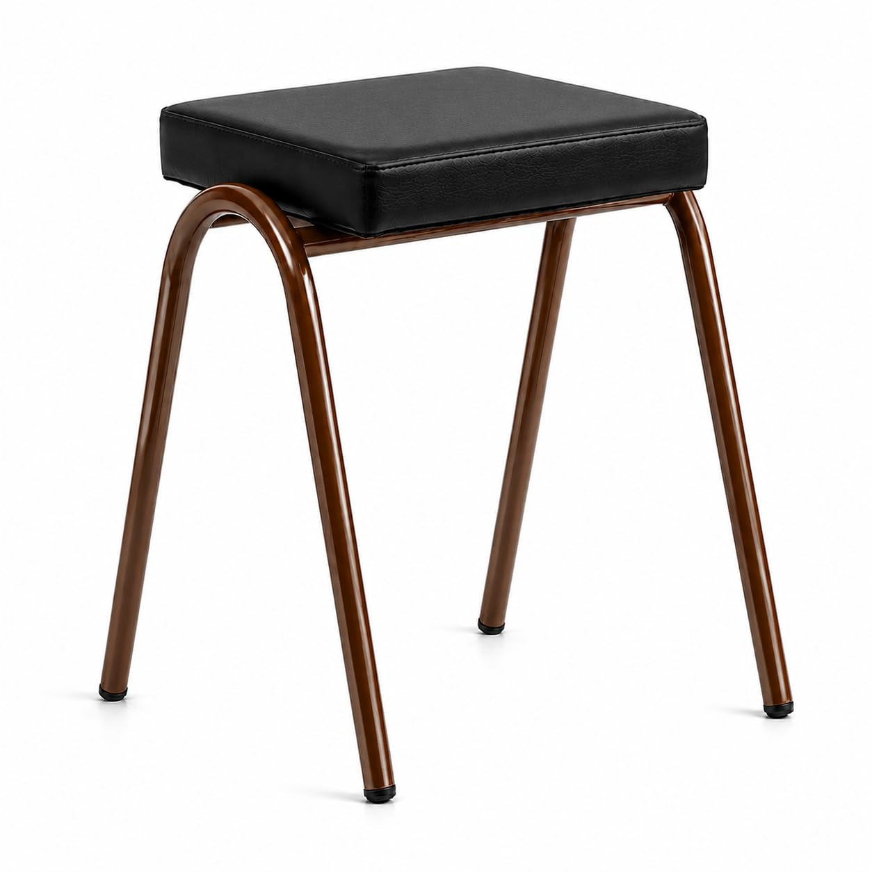 53305 Minimalist stools are Perfect for Indoor and Outdoor use - Brown Frame with Black Cushioned seat.-image-28