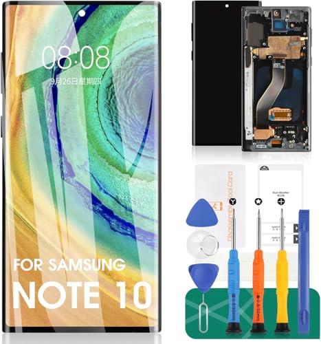 Pantalla LCD OLED para Samsung Galaxy Note 10 para Samsung Note 10, pantalla de repuesto para Galaxy SM-N970F, SM-N970U SM-N970W, digitalizador, pantalla táctil con marco (negro)