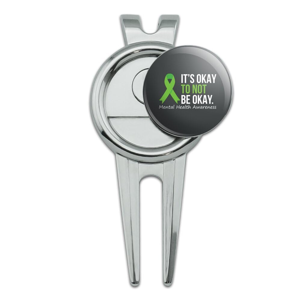 GRAPHICS & MORE Mental Health Awareness Its Okay Golf Divot Repair Tool and Ball Marker