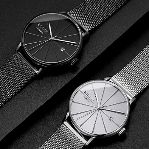 Image of Automatic Watch for Men, Japanese Automatic Mechanical Movement, Sapphire Crystal, Date Display, 50M Water Resistant, 40mm Minimalist Dress Watch