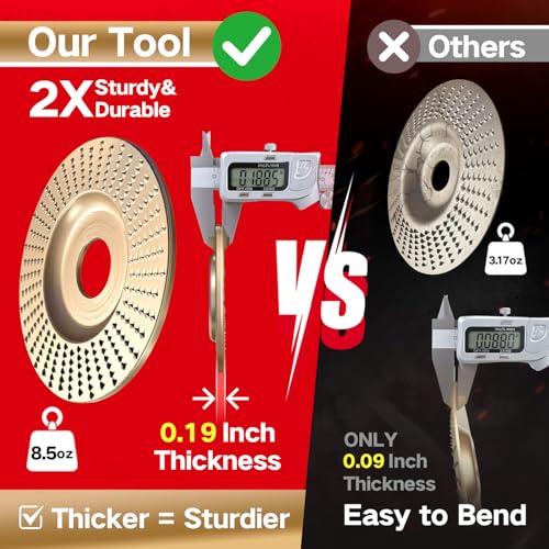 Image of Pomsare 13PCS Angle Grinder Polishing Pad Sanding Disc, Wood Carving Disc Set for 4 1 /2 Angle Grinder Attachments, Tungsten Carbide Cutting Wheel Stump Grinder for Wood Grinding, Shaping and Sanding