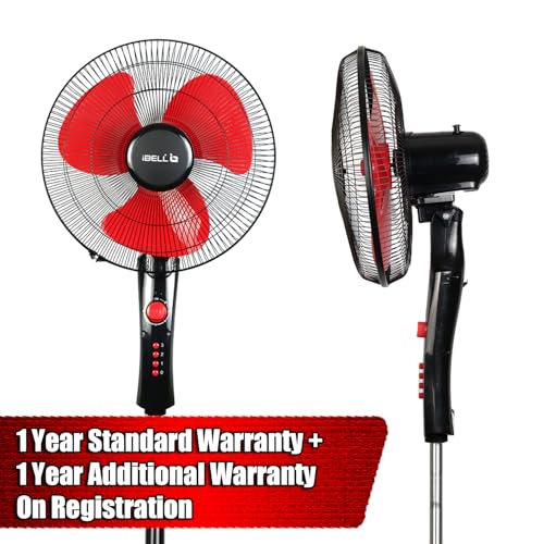 Image of IBELL ZEPHYR03 400mm Pedestal Fan, 55W, High-Speed Copper Motor