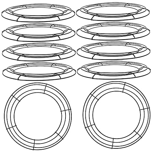 Unomor 10pcs Floral Frame Round Wreath Reusable Wreath Support for Holiday Decorations Smooth for Safe Crafting for Year Christmas and Valentine Day