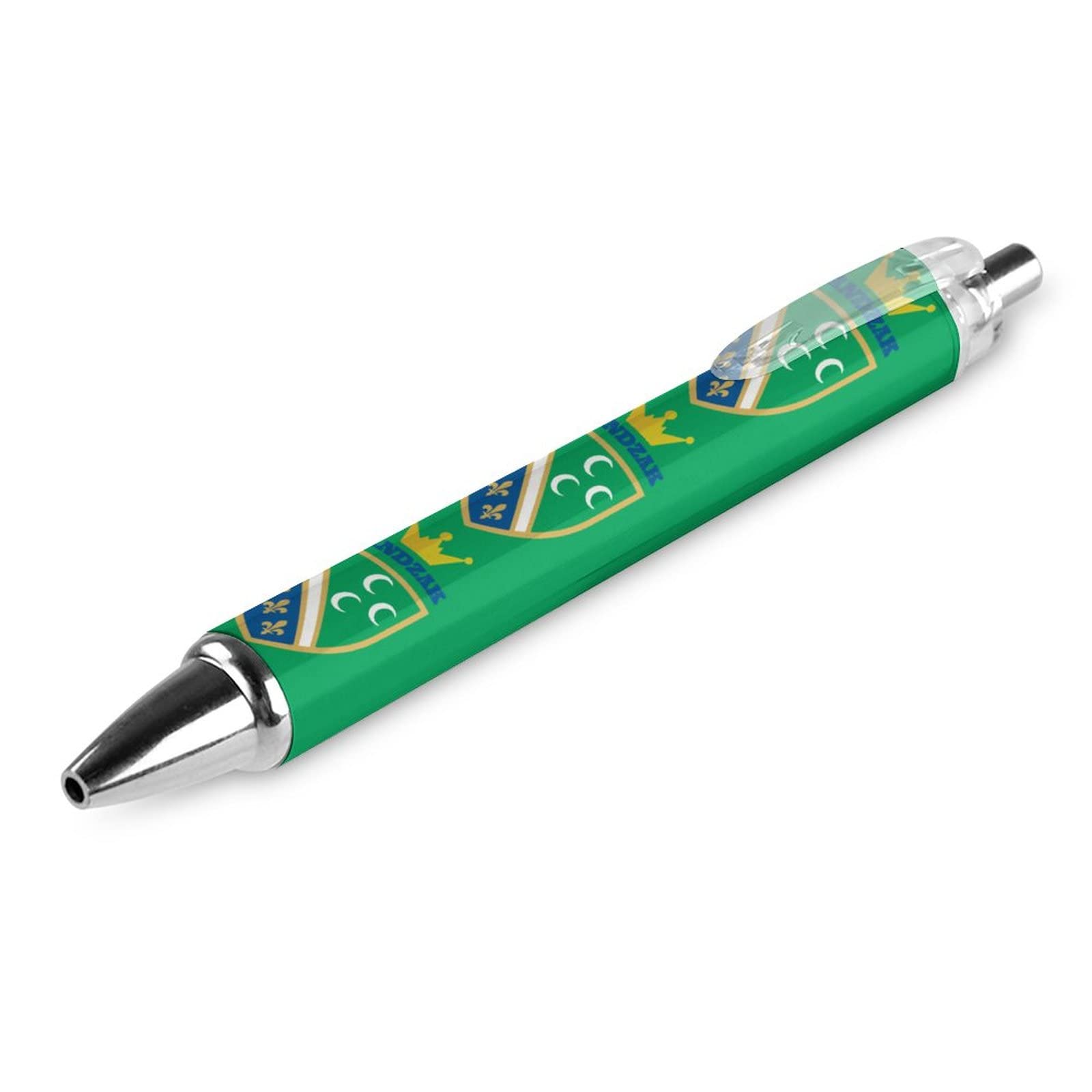4 Stück Kugelschreiber Mit Flaggen-Krone - 0,5 Mm, Schwarze Tinte, Einziehbar, Für Büro & Schule