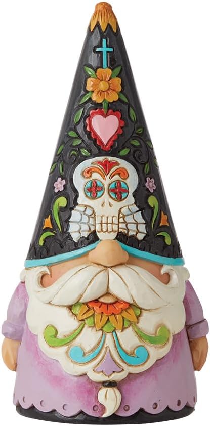 Enesco Jim Shore Heartwood Creek Halloween Day of The Dead Gnome Figurine, 6.1 Inch, Multicolor