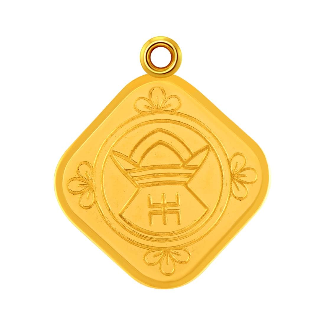 24Kt (995) Pooja Kalash Yellow Gold Coin Cum Pendant - 1 Gram