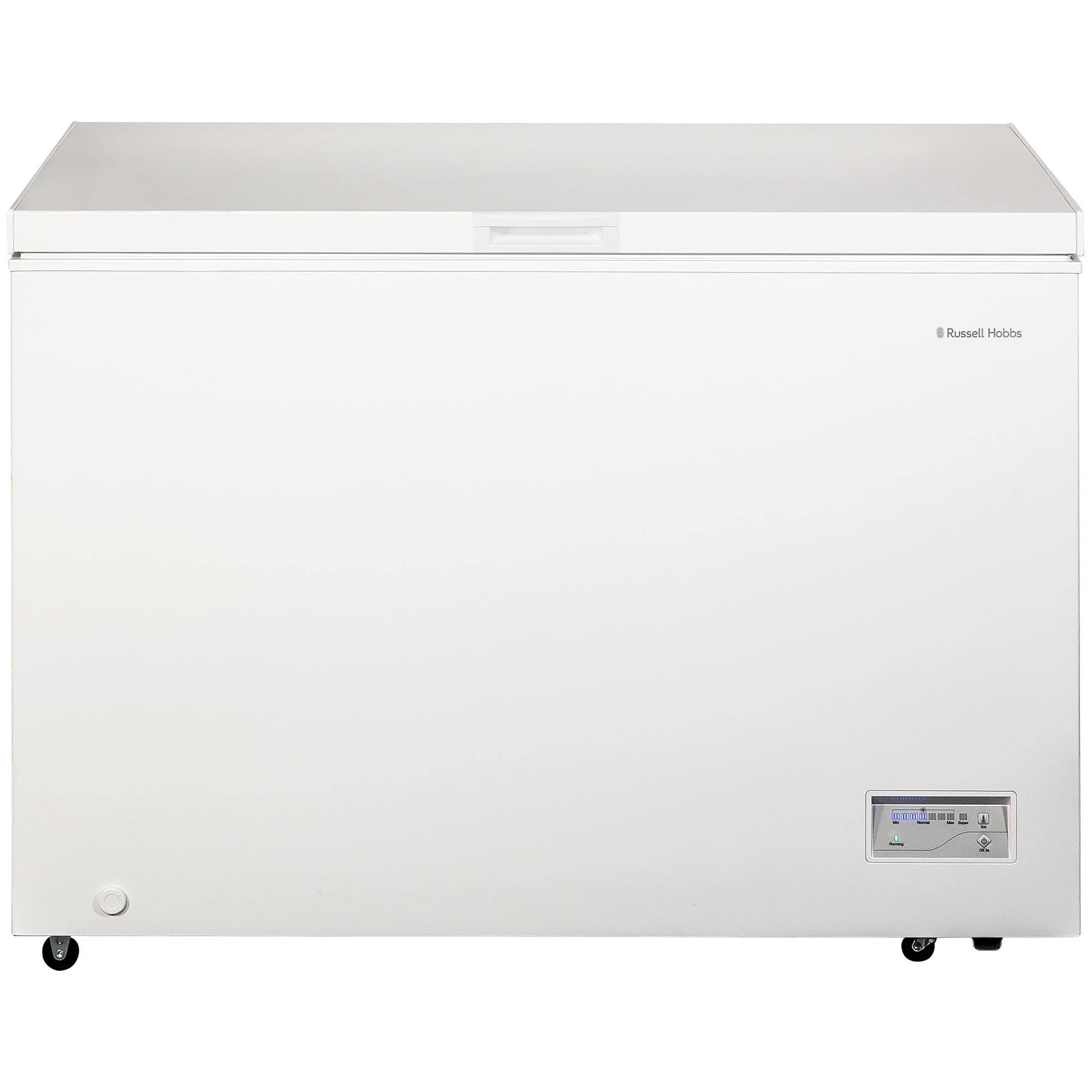 Russell Hobbs Free Standing Chest Freezer, 300 Litres, Low Noise, Garage Safe, Counterbalance Lid, Front Drain Hole, 1.8m Cord, Castor Wheels, 5 Year Registered Guarantee White, RH300CF201W — view 3