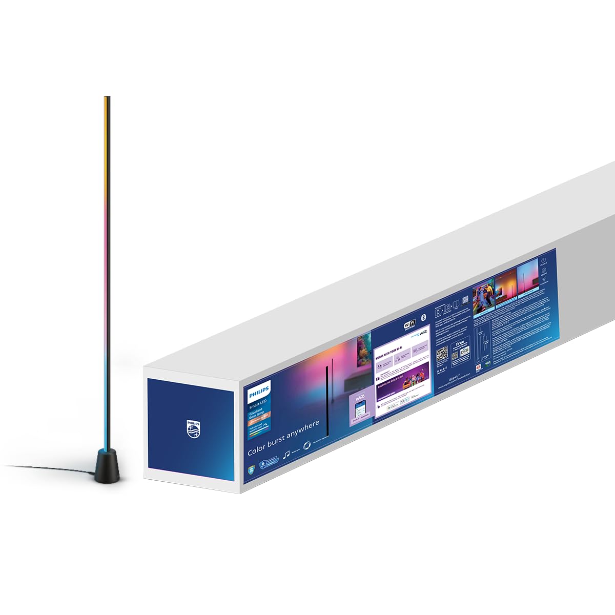 PHILIPS Wi-Fi Gradient Floor Light – RGBIC Displays Multiple Colors at once – Easy Setup and Sleek Design – Connects to Your Wi-Fi - Voice/App Control, Works with Google Home, Alexa and HomeKit​​-image-5