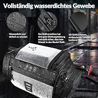 WOTOW Fahrrad Lenkertasche, 4,8L reflektierende Fahrradtasche mit Touchscreen Handyhalterung - wasserdichte Eva Aufbewahrungstasche mit Schulterriemen für Straße Mountainbike Radfahren Reisen – Ansicht 3
