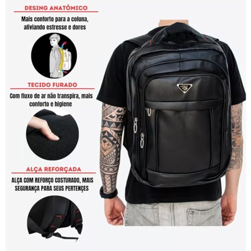 Mochila Bolsa Viagem Resistente Coreana Masculina Feminina Colorida (CINZA)